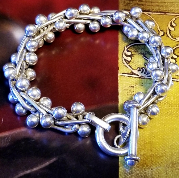 RARE Authentic Silpada Sterling Silver DNA Bracelet - Picture 1 of 12